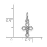 14k White Gold Passion Cross Charm - Image 4