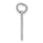 14k White Gold Cross Charm - Image 2