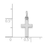 14k White Gold Cross Charm - Image 4