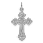 14k White Gold Fleur de Lis Cross Charm - Image 4