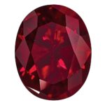 Created Ruby 5x3mm Oval