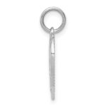 14k White Gold Polished DADDYS LITTLE GIRL in Heart Charm - Image 2