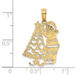 14k Polished Christmas Tree and Santa Charm - Image 3