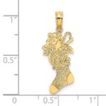 14k Polished Christmas Stocking Charm - Image 3
