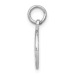 14k White Gold Polished GRADUATION Charm - Image 2