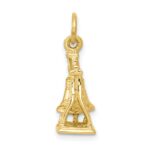 14k Solid Polished 3-D Liberty Bell Charm - Image 2