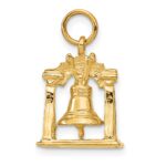 14k Solid Polished 3-D Liberty Bell Charm - Image 3