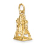 14k Solid Polished 3-D Liberty Bell Charm - Image 5