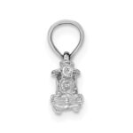 14K White Gold 3-D Miniature Train Charm - Image 2