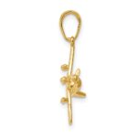 14k 3-D Low-Wing Airplane Pendant - Image 2