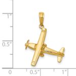 14k 3-D High-Wing Airplane Pendant - Image 4