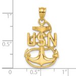 14k United States Navy USN Anchor Pendant - Image 4