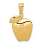 14k #1 TEACHER Apple Pendant