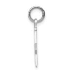 14k White Gold Polished and Textured Masonic Symbol Charm - Image 2