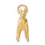 14k Solid Polished 3-D German Shepherd Dog Charm - Image 2
