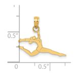 14k Solid Polished Gymnast Charm - Image 3
