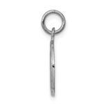 14k White Gold Polished Angel Round Charm - Image 2