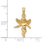14k  3-D Polished Solid Angel Pendant - Image 4