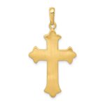 14k Two-tone Fleur De Lis Cross Pendant - Image 4