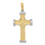14k Two-tone Fancy -X- Cross Pendant - Image 4