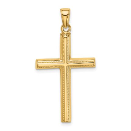 14k Polished Cross Pendant