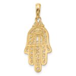 14k Turquoise Filigree Chamseh Pendant - Image 3