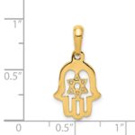 14k Star of David Chamseh Pendant - Image 3