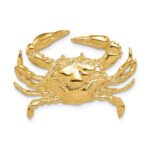 14k Large Blue Crab Omega Slide