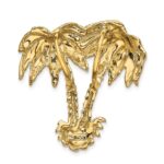 14k Large Double Palm Tree Omega Slide - Image 4