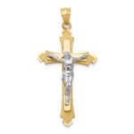 14k Two-tone Crucifix Pendant