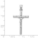 14k White Gold Crucifix Pendant - Image 3