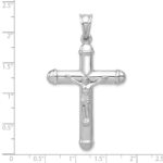 14K White Gold Crucifix Reversible to Cross Pendant - Image 3