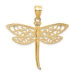 14K Diamond-cut Dragonfly Pendant - Image 4