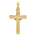 14k Two-tone Large Claddagh Cross Pendant - Image 4