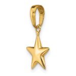14k Small Polished 3-D Star Charm - Image 5