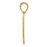 14k Polished Cross Cut-out Dog Tag Pendant - Image 2