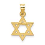 14k Solid Satin Star of David Charm - Image 4