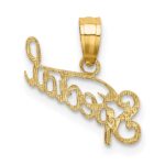 14K Polished and Textured SPECIAL Charm - Image 3
