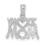 14K White Gold I HEART MY MOM Pendant - Image 3