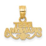 14k BEST GRANDMA with Flower Pendant - Image 4