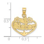 14K #1 SISTER in Heart Charm - Image 3