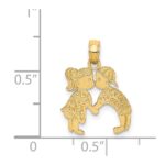 14K Kissing Boy and Girl Charm - Image 4