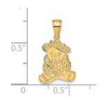 14K Dressed Up Teddy Bear Charm - Image 3