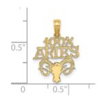 14K 100% ARIES Zodiac Charm - Image 3