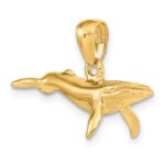 14K 3-D Humpback Whale Pendant - Image 4
