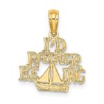 14K I'D RATHER BE SAILING Charm