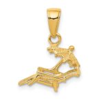 14K 3-D Lounge Beach Chair with Umbrella Pendant