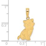 14K Sitting Cat Pendant - Image 3