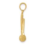 14K 3-D Golf Clubs and Ball Pendant - Image 2
