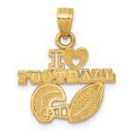 14K I HEART FOOTBALL with Helmet and Ball Charm